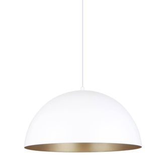Netlighting Vela Dome Pendant Ceiling Light Matt White Gold 1x E27