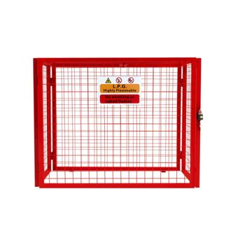 MonsterShop Red Gas Bottle Collapsible Mesh Cage - 92cm x 110cm x 50cm | Size: 92 cm x 110 cm x 50 cm