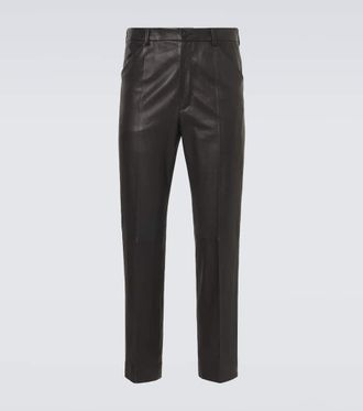 Auralee Pantalones rectos de piel