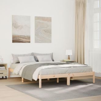 Berkfield Home Extra Long Bed Frame without Mattress 160x220 cm Solid Wood Pine in Brown
