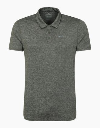 Mountain Warehouse Mens Mountain Warehouse Mens Agra Stripe Polo Shirt - Green - Size: 46