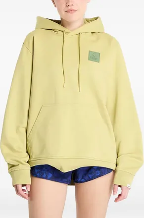 Saysky Everyday logo-patch hoodie - women - Cotton - S - Green
