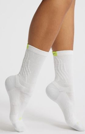 Hoka One One Bondi Run Crew Socks in White at Nordstrom, Size Medium