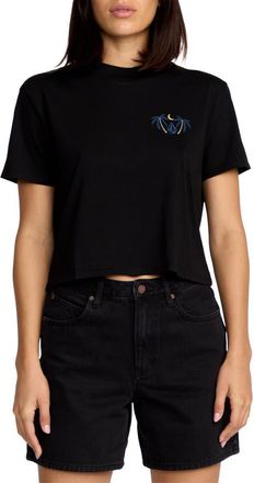 Volcom Dial Crop Graphic T-Shirt in Black at Nordstrom Rack, Size X-Small