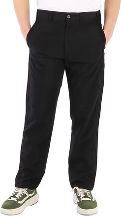 Roberto Cavalli Black Side Stripe Cotton Twill Trousers, Brand Size 48 (Waist Size 32)