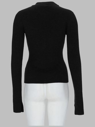 Ganni Wool Knit Polo - Black