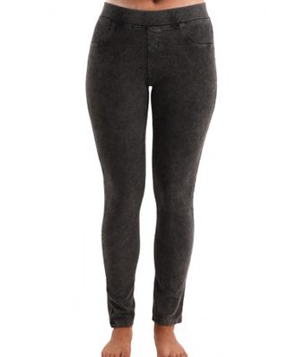 French Kyss Womens Mid Rise Jegging In Dark Gray