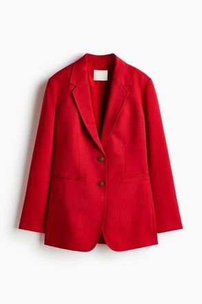 H&M Single-breasted Blazer in Red at Nordstrom, Size X-Small