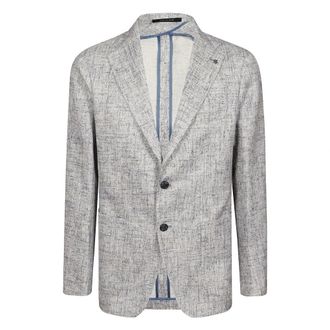 Tagliatore Formal Blazers, male, Gray, Size: XL Single-breasted Jacket