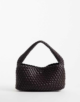 Sui Ava Borsa mini marrone intrecciata