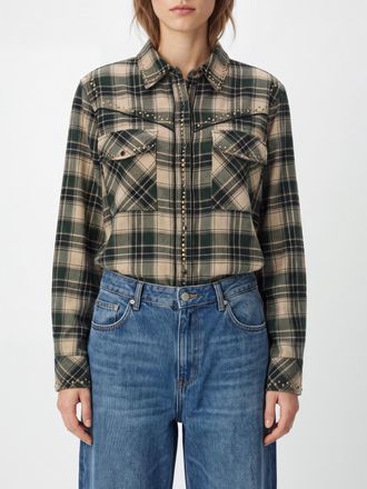 P.A.R.O.S.H. P. A.R. O.S. H. Camicia a quadri in cotone con applicazione di borchie