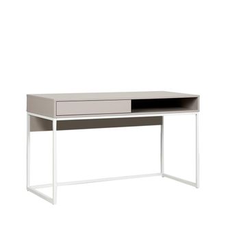 Klast Mesa escritorio efecto madera gris perla 120 cm x 78 cm