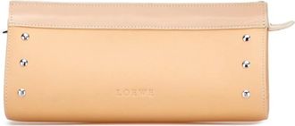 Loewe Pre-owned Clutches, female, Brown, Size: ONE SIZE Pre-owned Studded Leather Envelope Clutch