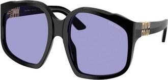 Miu Miu MU A07S Zonnebril - Dames - Zonnebrillen - Zwart - 59 MM - Accessoires