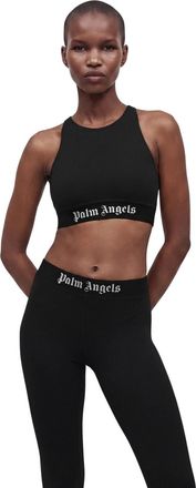 Palm Angels Sportieve crop-top met bandjes voor dames (Zwart, Wit)
