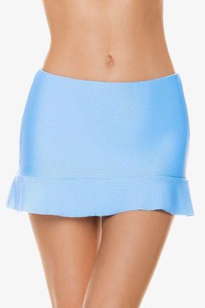 Helen Jon Ruffle Hem Skirted Bottom in Peri Gingham at Nordstrom, Size X-Large