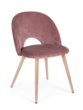 BIZZOTTO Juego 2 sillas terciopelo rosa