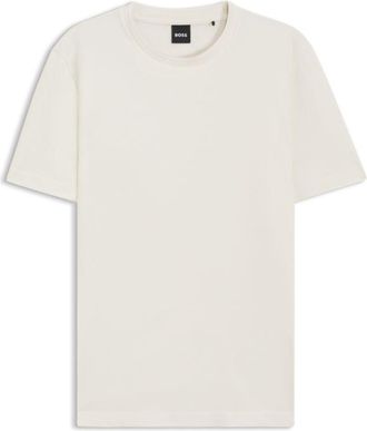 BOSS Bubble-jacquard structure T-shirt in a cotton blend