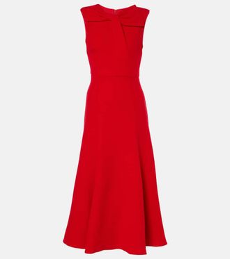 Roland Mouret Abito midi in cr&ecirc;pe di lana