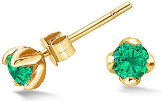 Dower & Hall 4mm Green Garnet Orissa Studs