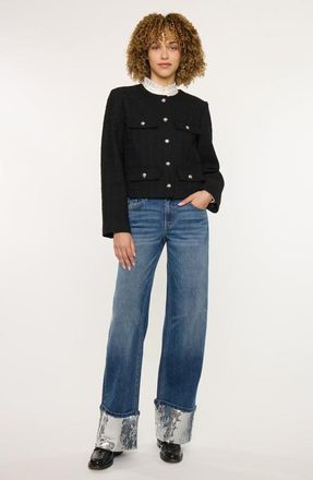 Kancan Vivianne Mid Rise Wide Leg Jeans in Medium Wash at Nordstrom, Size 2932