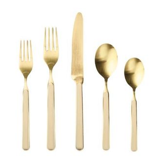 Mepra Fantasia Ice Gold Flatware Set - 5 Pieces in Sesame at Nordstrom