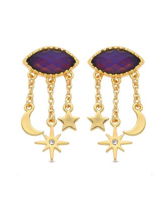 Eyecandy LA Eye Candy La Moonstone Drop Earring