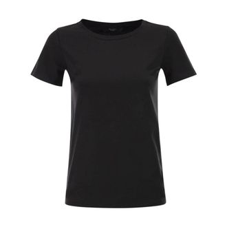 Max Mara Stretch Katoenen T-shirt - Dames - Tops - Zwart - Maat: S Katoen