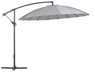 Beliani Sombrilla lateral 268 cm gris oscuro