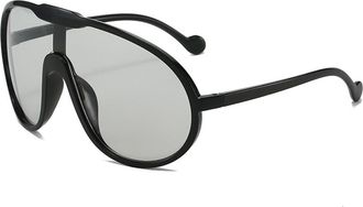 Generic Large Frame Outdoor Men Sunglasses Women Vacation Party Sun Glasses(Grey)