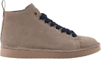 Panchic P01 Enkelboot - Heren - Veterlaarzen - Beige - 45 EU - Leer - Schoenen