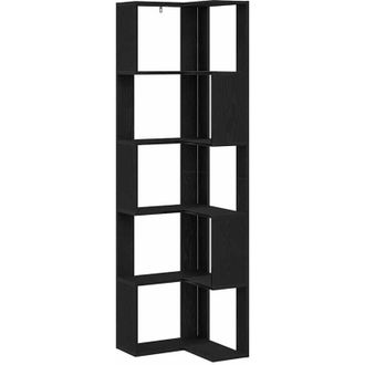 vidaXL Estanter&iacute;a De Esquina Roble Negro 50 X 50 X 179 Cm Vidaxl