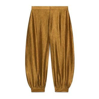 Fiorella Rubino Broeken, Dames, Geel, 7Xl, Nylon, Balloon Arabesque Pants
