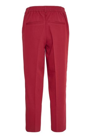 Kaffe Womens Trousers Cropped Length Elastic Waist Regular Fit Pockets Pants, Sun-Dried Tomato, 6