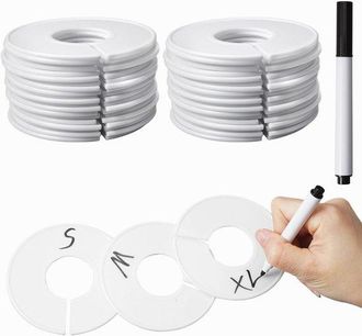 OEM 40 Separadores Redondos De Diferentes Tama&ntilde;os Para Ropa - Anillos Organizadores De Ropa Reutilizables Con Marcador