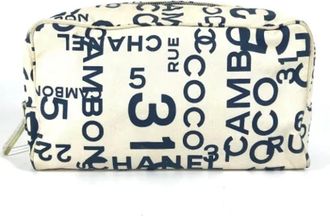 Chanel Pre-owned Clutches, female, White, Size: ONE SIZE Pre-owned Canvas chanel-bags
