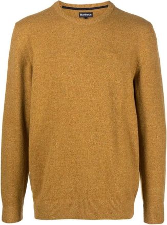 Barbour Essential Tisbury Crew - Heren - Ronde hals truien - Oranje - XL - Wol - Truien & Vesten