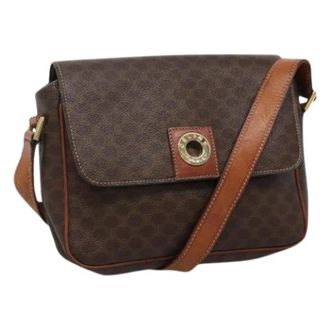 Celine Pre-owned Cross Body Bags, female, Brown, Size: ONE SIZE Pre-owned Vintage macadam shoulder bag