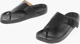 Loewe Leather Thong Sandals EASE With Logo Buckle size 39