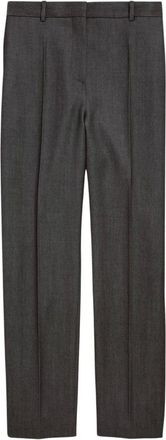 Balenciaga Broeken, Dames, Grijs, XS, Leer, Fitted Tlrd Pants