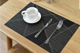 OEM Manteles Individuales Elegantes 45 X 30 Cm Cena, 6 Unidades, Manteles Individuales Lavables, Calor, Antimanchas Mesas Comedor, Marr&oacute;n Oscuro