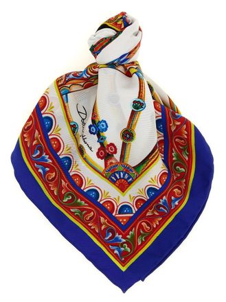 Dolce & Gabbana Multicolor Carretto Printed Scarf