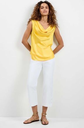 Trina Turk Alessi Cowl Neck Top in Lambretta Lemon at Nordstrom, Size X-Large