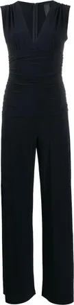 Norma Kamali Navy Blue nAVY Blue V Neck Jumpsuit