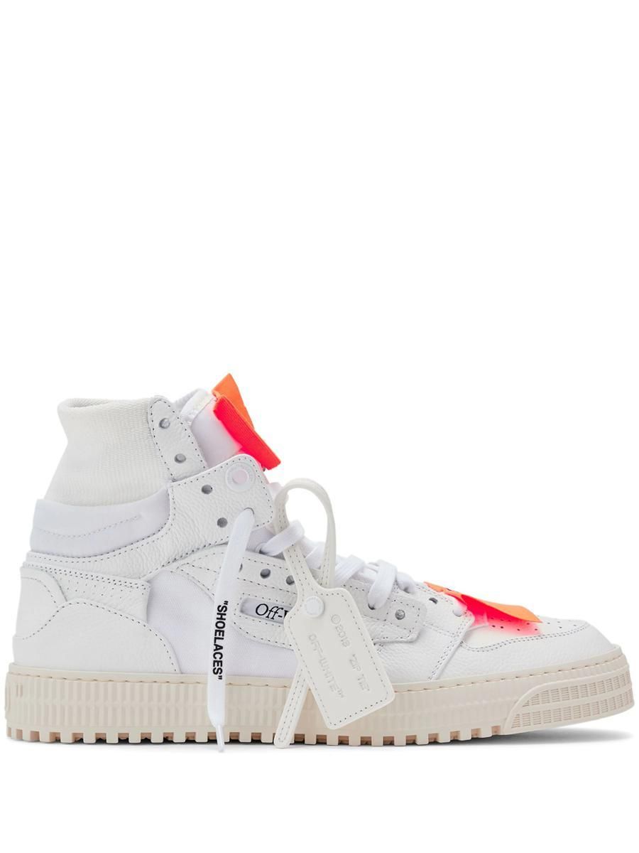 Off white high top sneaker white blue deals