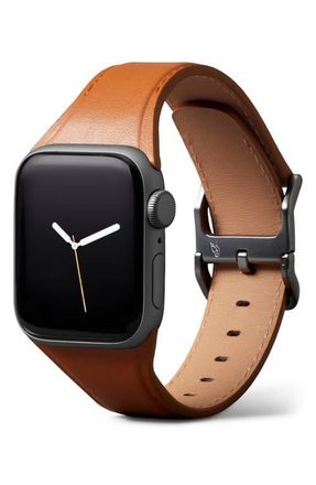 Bellroy Large Classic Apple Watch Watchband in Terracotta at Nordstrom, Size 44 Mm