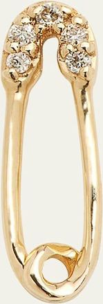 Sydney Evan 14K Yellow Gold Diamond Safety Pin Stud Earring, Single