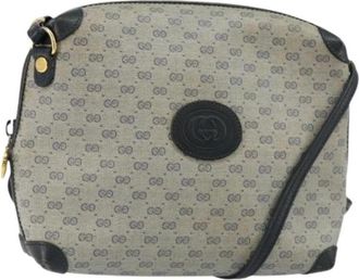 Gucci Pre-owned Cross Body Bag - Dames - Vintage Schoudertas - Blauw - ONE Size - Leer - Vintage