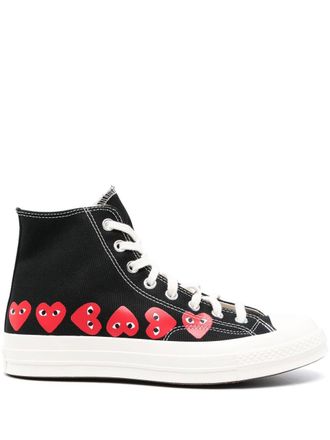 CONVERSE X COMME DES GARCONS C70 Mutli Heart hi Top Shoes