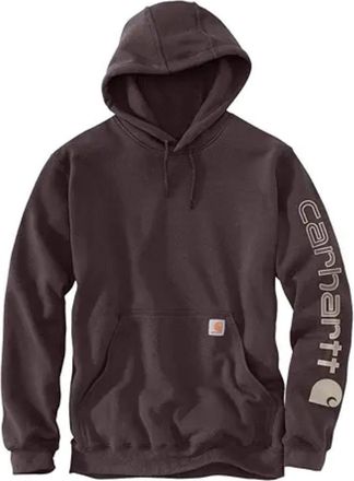 Carhartt Work in Progress Iconic K288 Hoodie Mens Dark Brown Graphic Long Sleeve Pullover POSH132